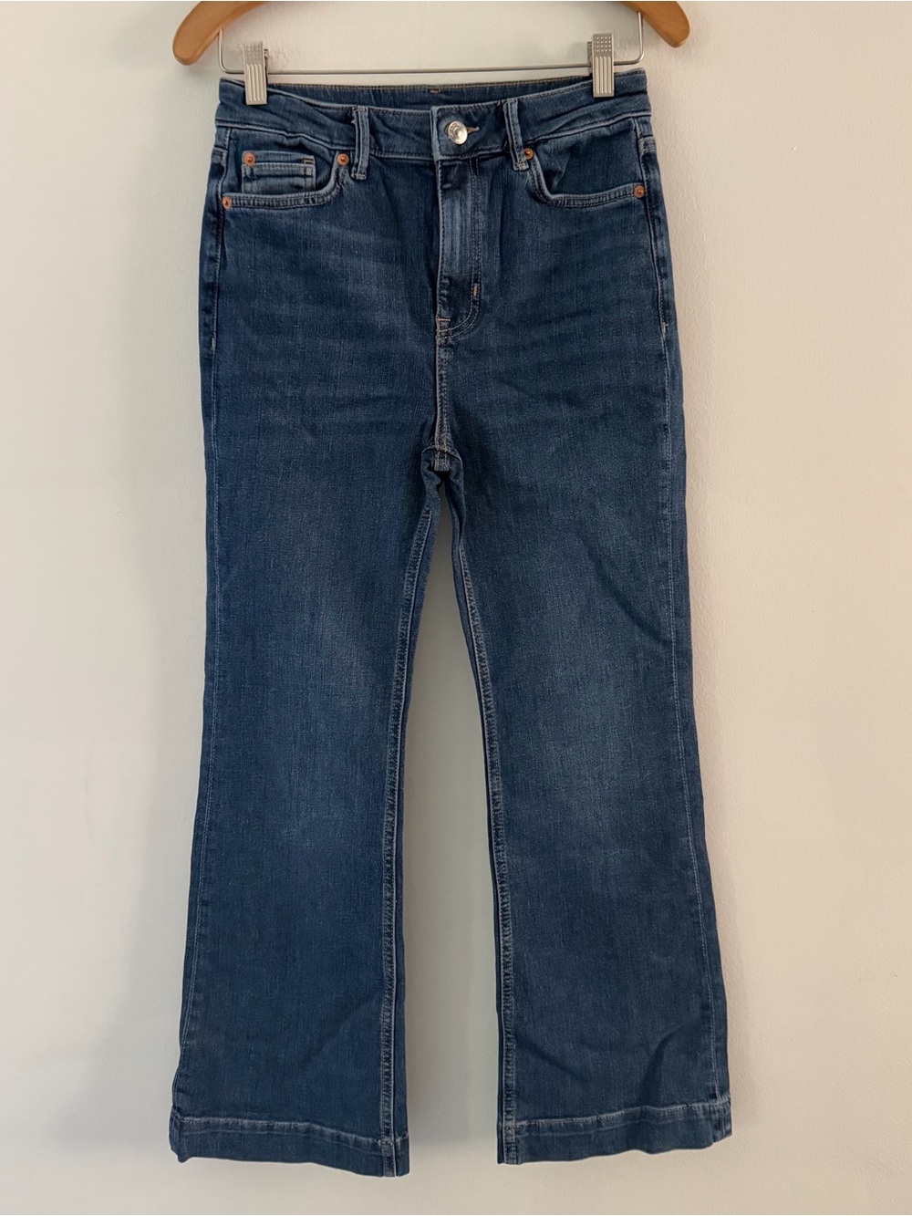 Mark & Spencer Bootcut Jeana High Rise Blue Denim Classic Size 6 Short Petite